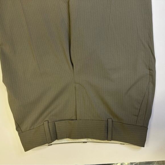 Ann Taylor Taupe Pin Stripe Wide Leg Slacks Size 6 - Picture 5 of 7